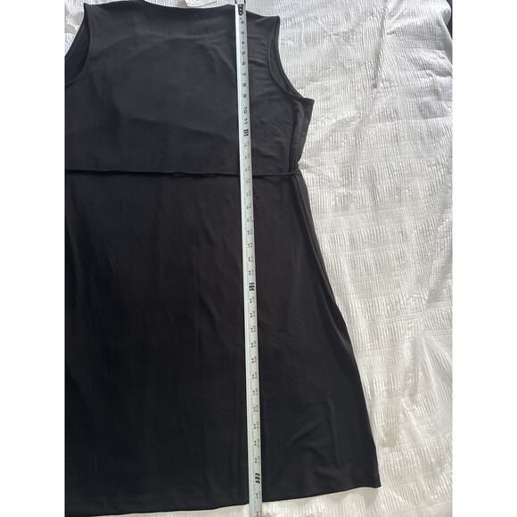 NWT H&M Little Black Dress Belt Career Work Summer Casual Slinky High Neck Large - Picture 6 of 8